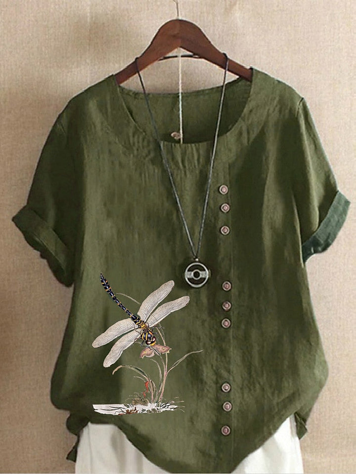 Gwen | Shirt Blouse Button Print
