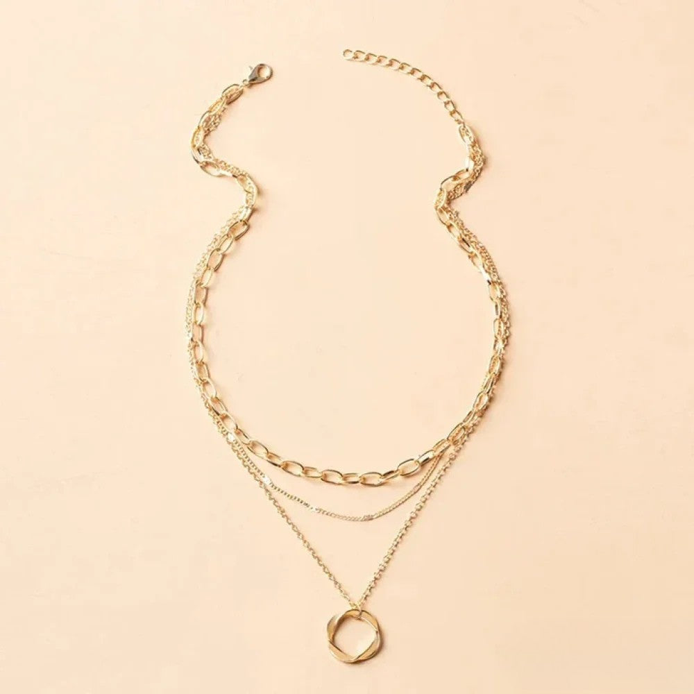 Danica | Retro Gold Layered Necklace
