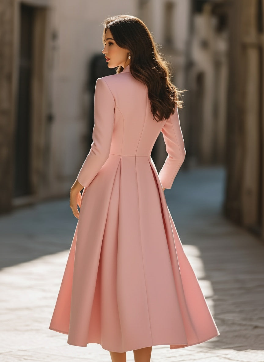 Cromarty | Elegant Pleated Blazer Midi Dress