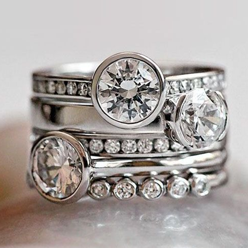 Rose | Vintage Silver Crystal Layered
