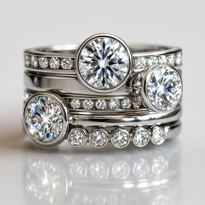 Rose | Vintage Silver Crystal Layered