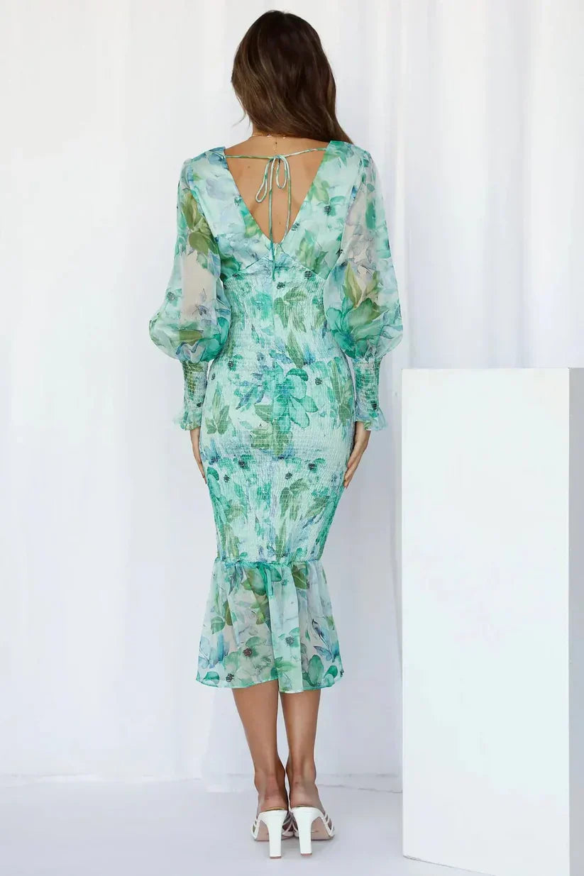 Julia™ | Women's Wedding Guest Floral Dress Evening