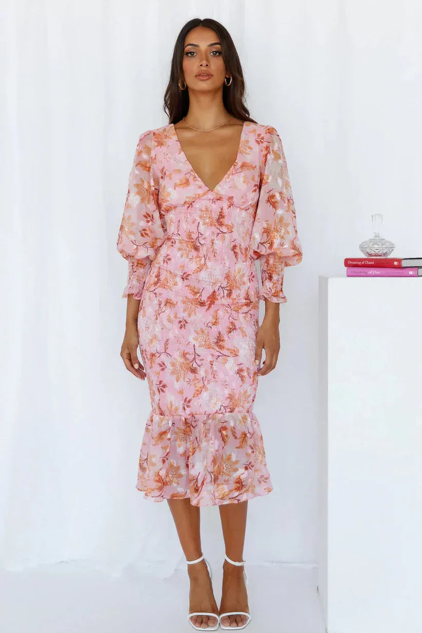 Julia™ | Women's Wedding Guest Floral Dress Evening