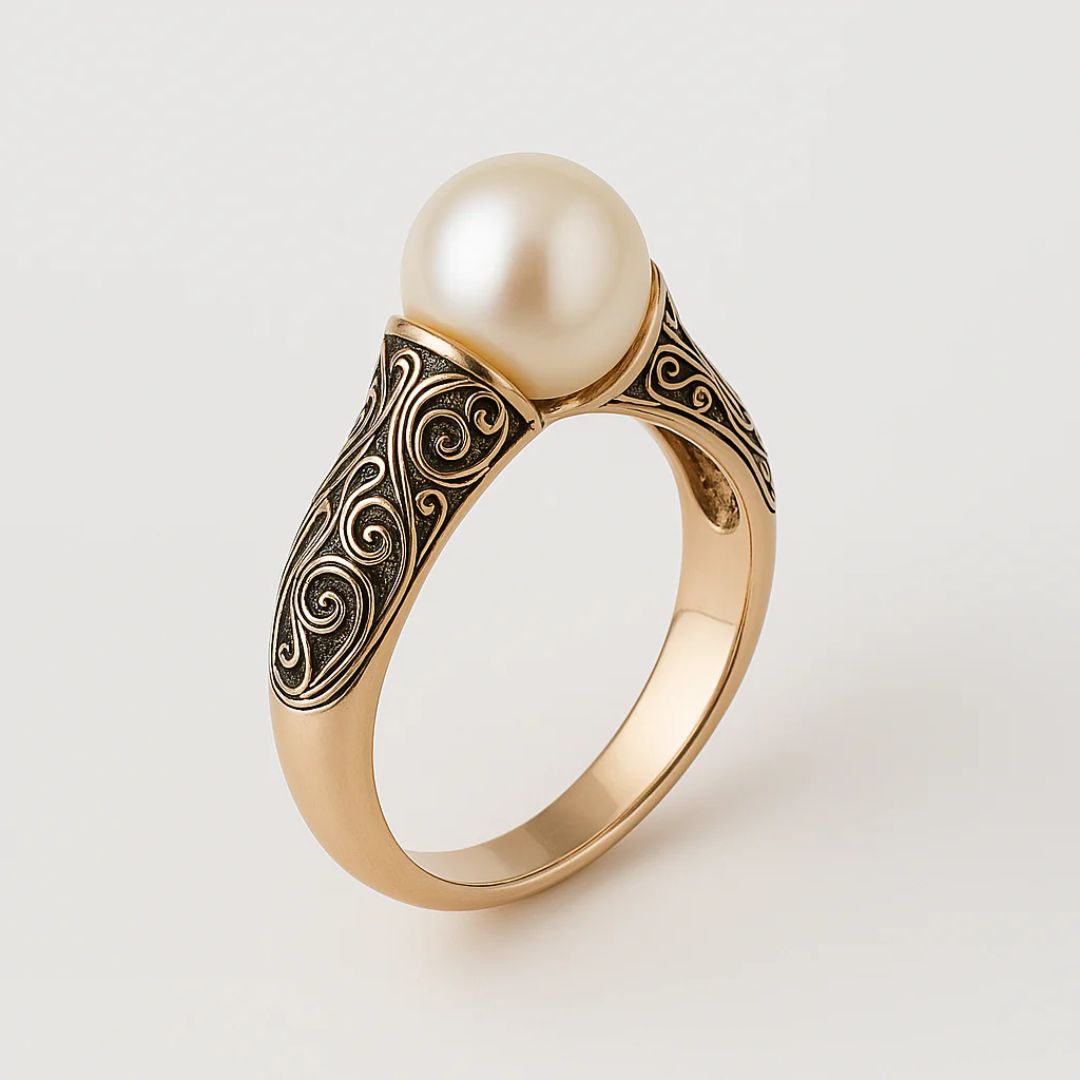 Prue | Vintage Pearl Golden Ring