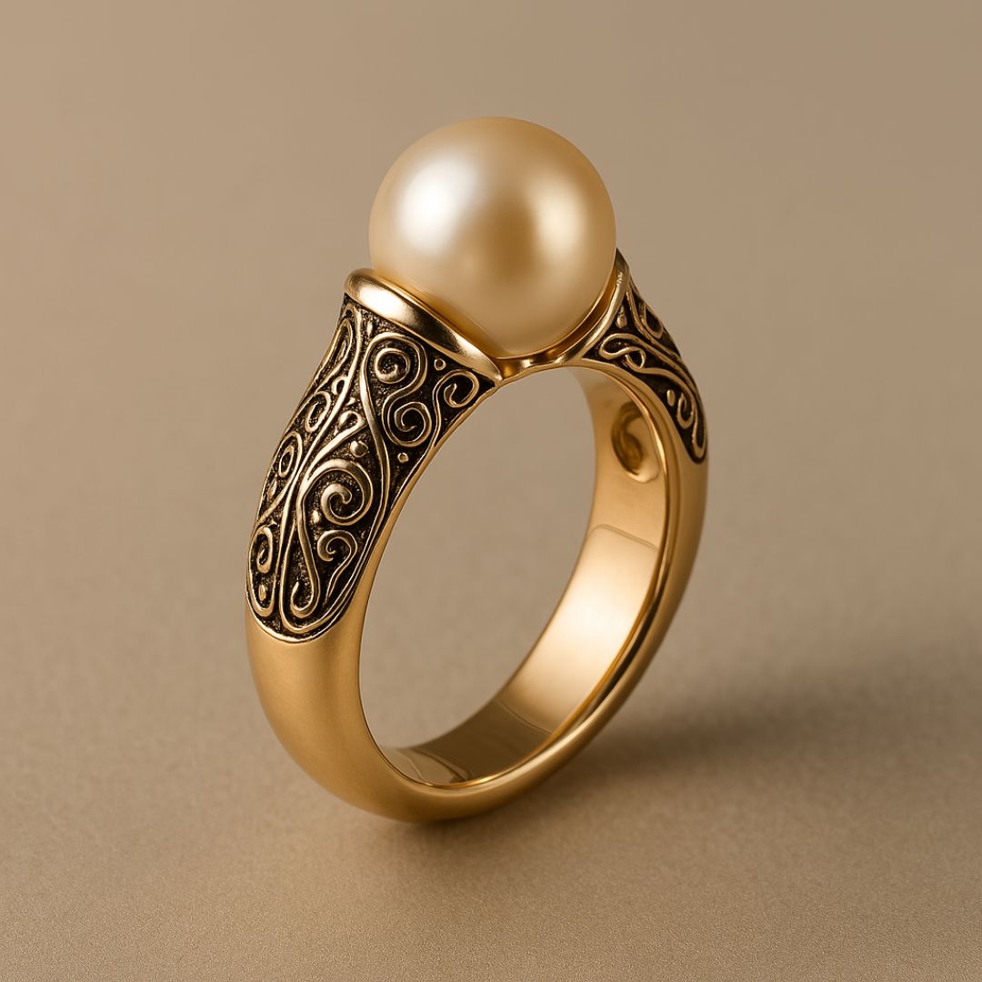 Prue | Vintage Pearl Golden Ring