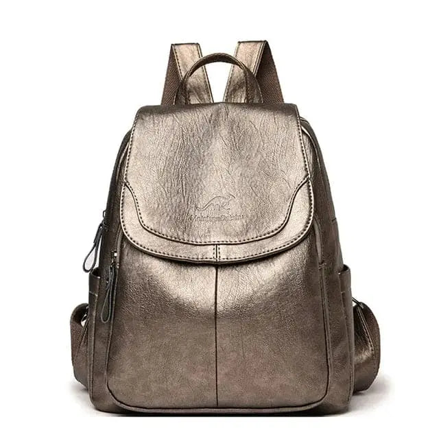 Maya | Anti-Theft Leather Backpack