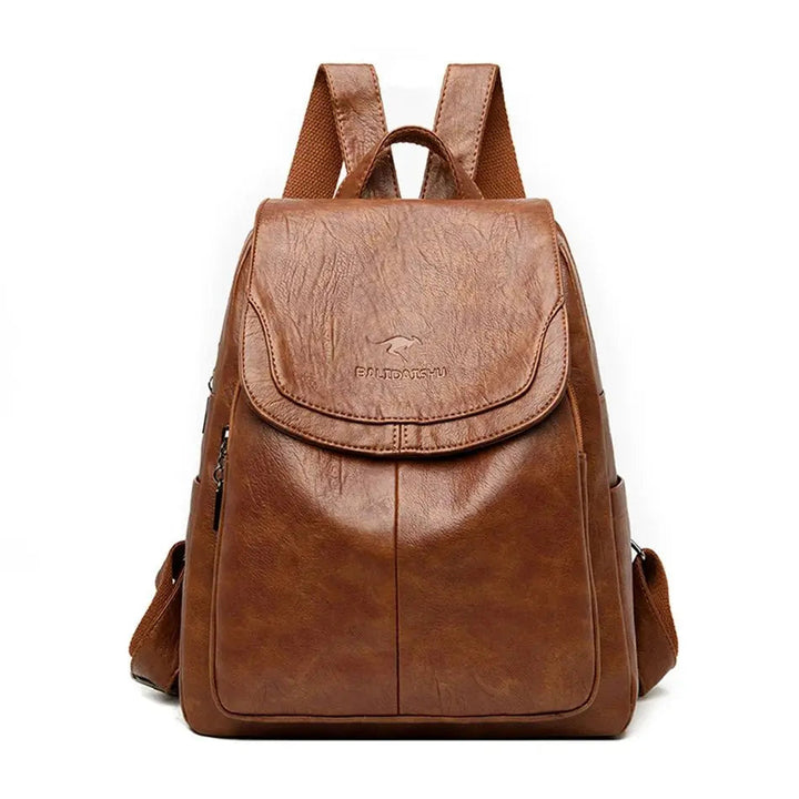 Maya | Anti-Theft Leather Backpack