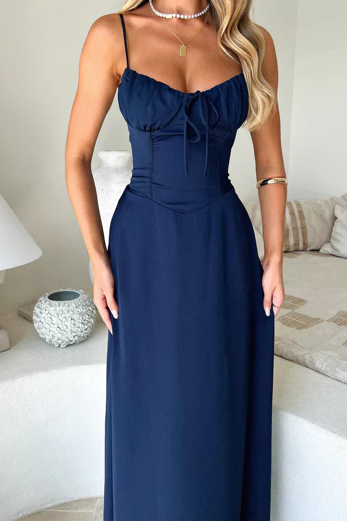 Valentina™ | Women's Wedding Guest Spaghetti Strap Wrap Maxi Dress Evening