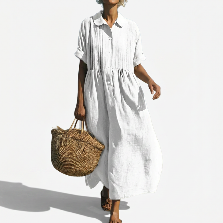 Sienna™ | Elegant Linen Dress