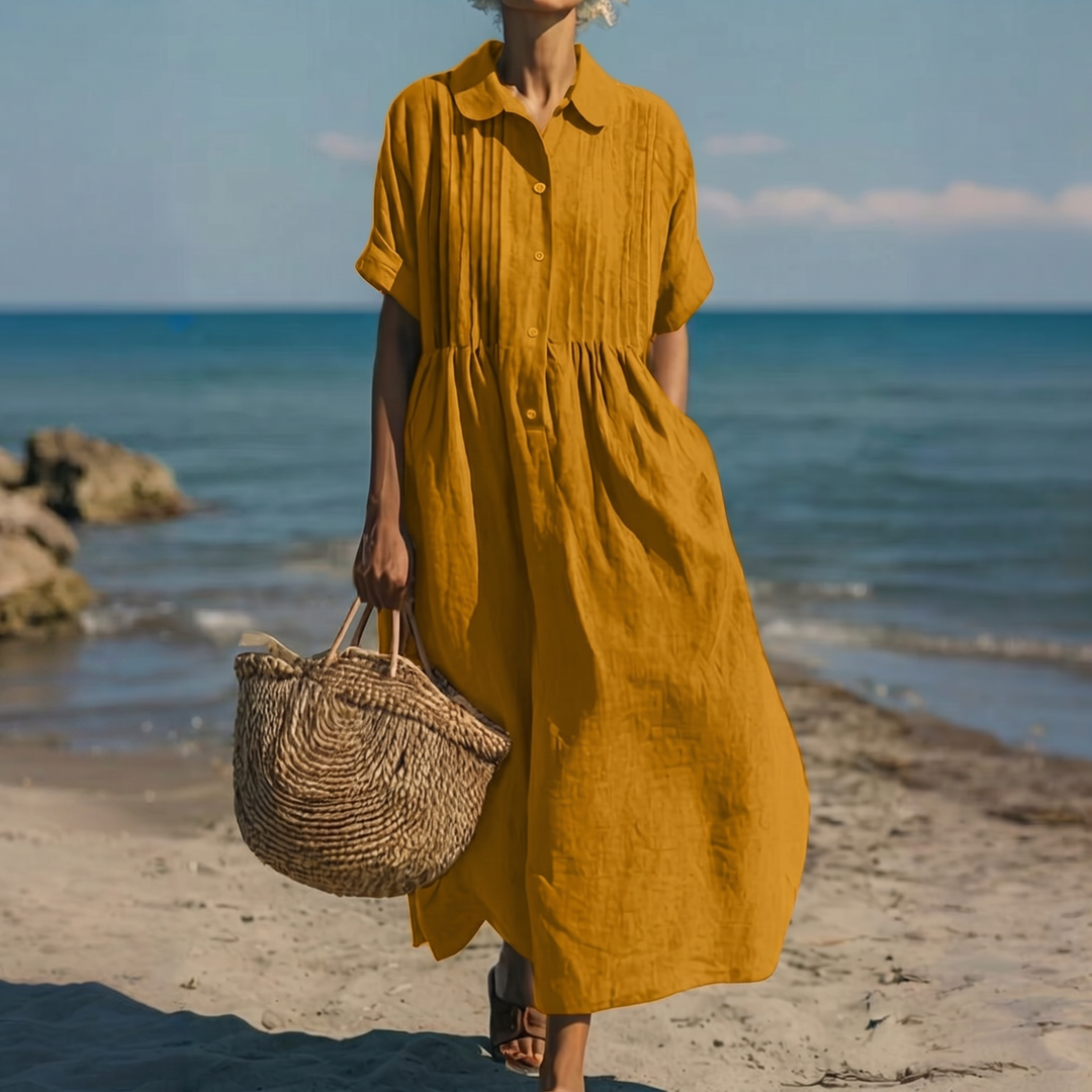 Sienna™ | Elegant Linen Dress