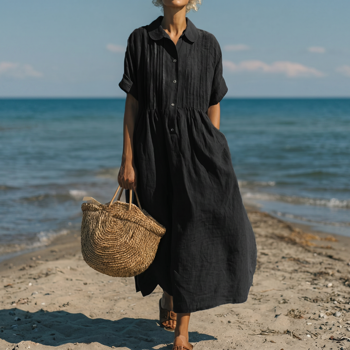 Sienna™ | Elegant Linen Dress