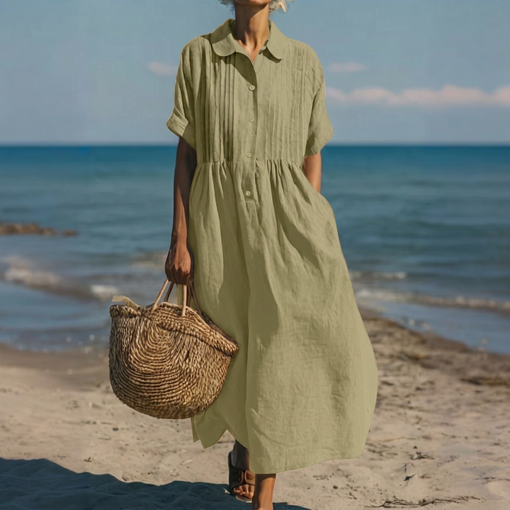 Sienna™ | Elegant Linen Dress