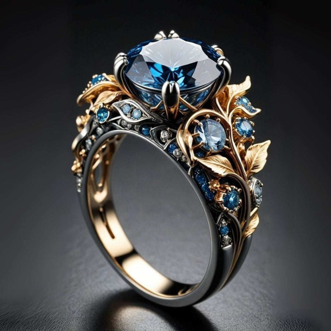 Arabella | Blue Crystal Flower Ring