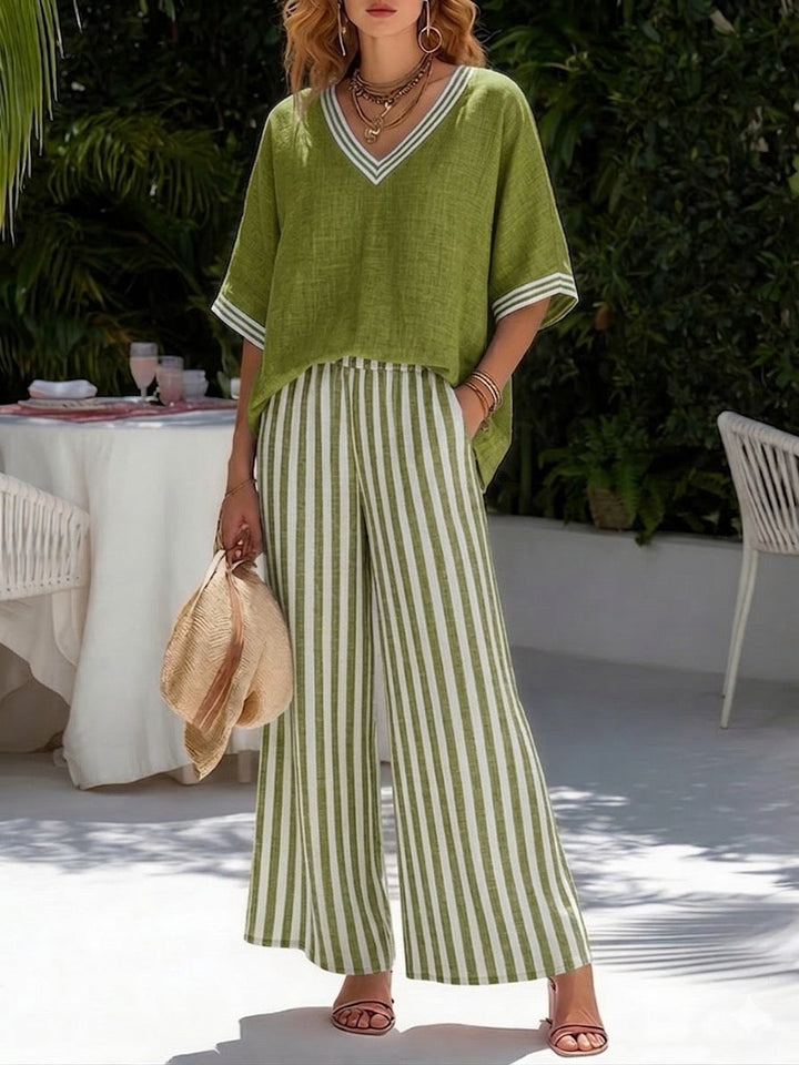 Audrey™ | Elegant Casual Striped Set