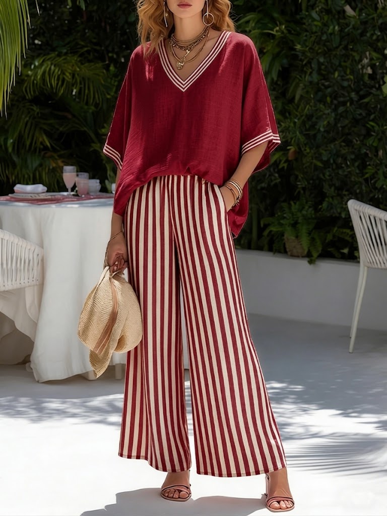 Audrey™ | Elegant Casual Striped Set