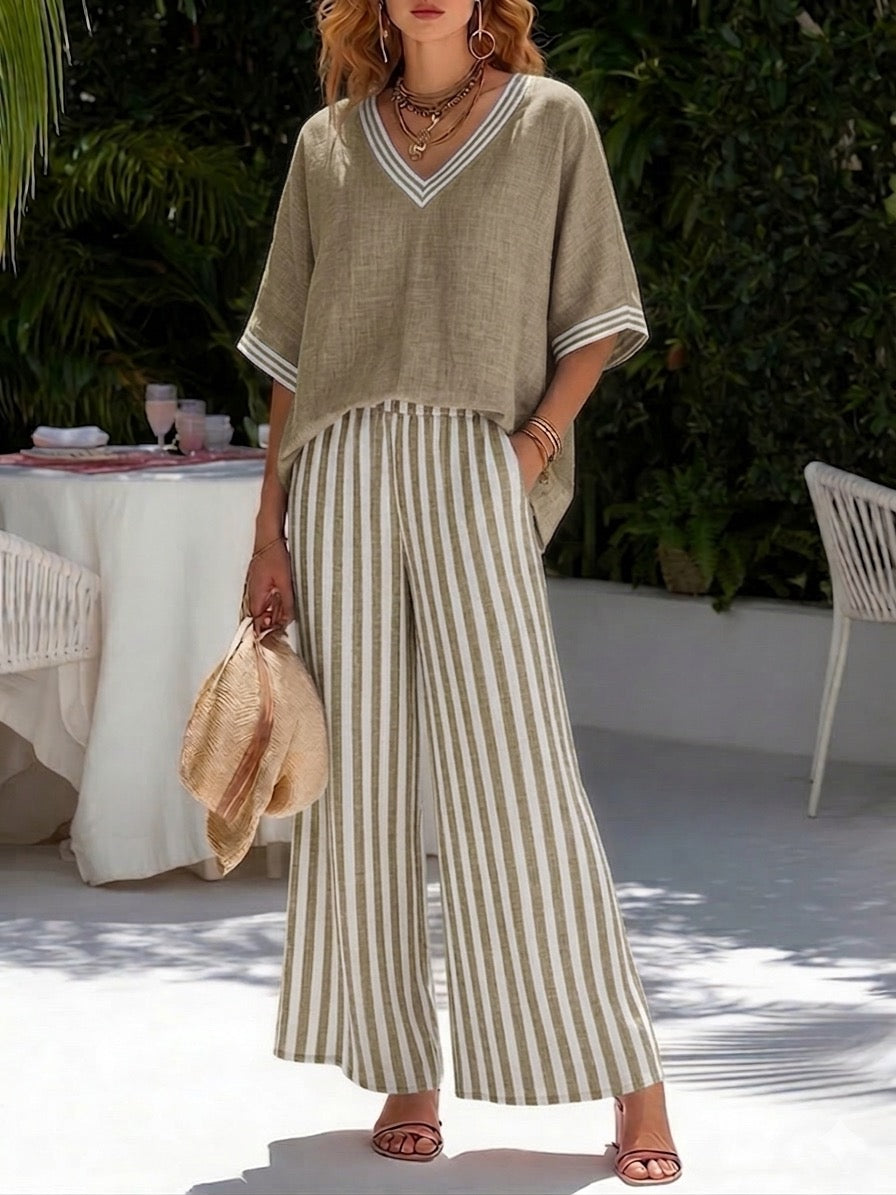 Audrey™ | Elegant Casual Striped Set