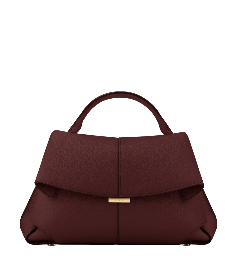 Ailsa | Textured Black Cherry Leather Bag