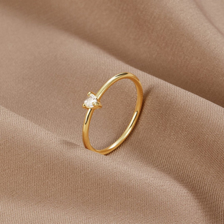 Emmeline | Crystal Heart Ring