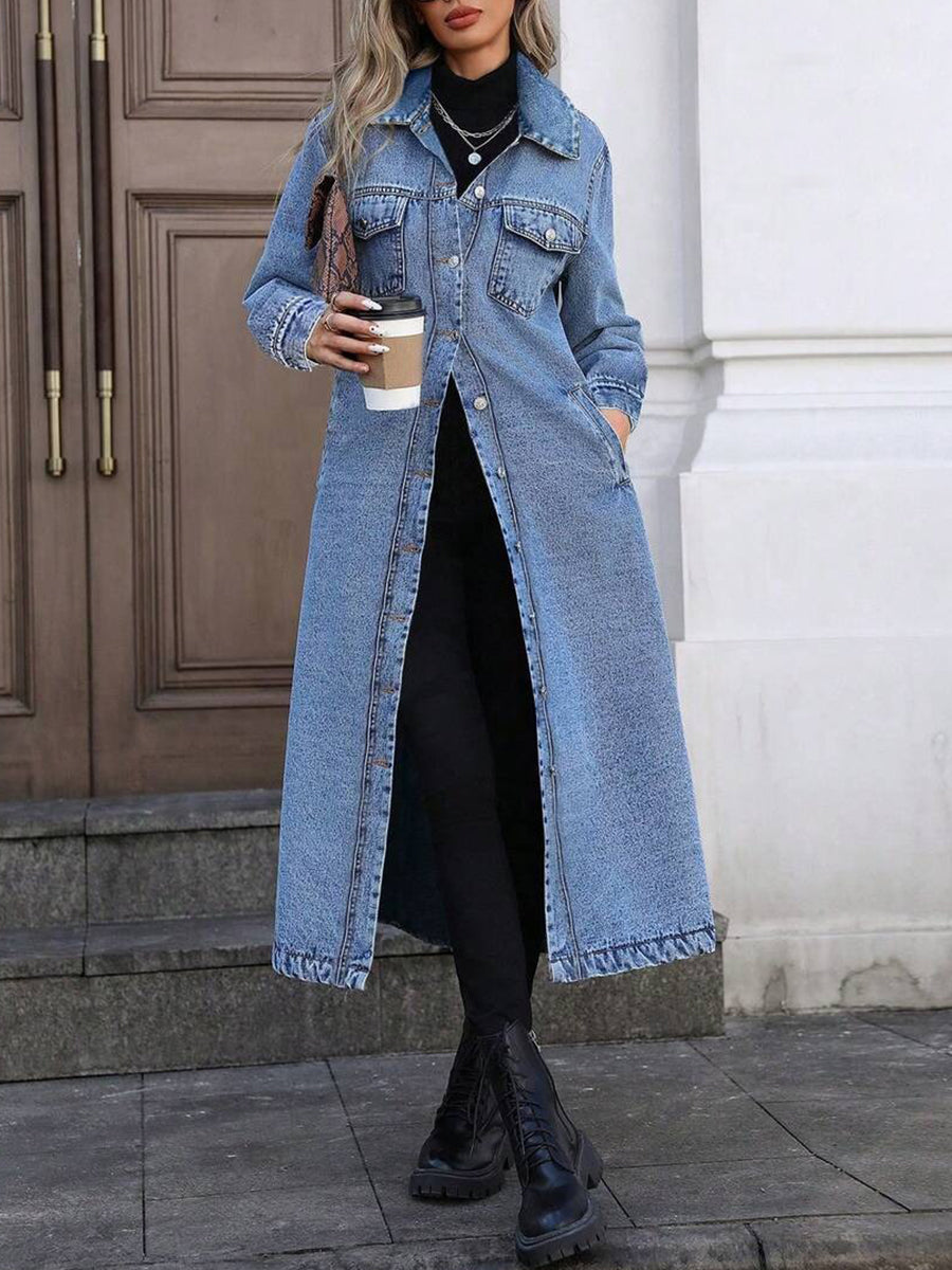 Maya | Long Stylish Denim Jacket