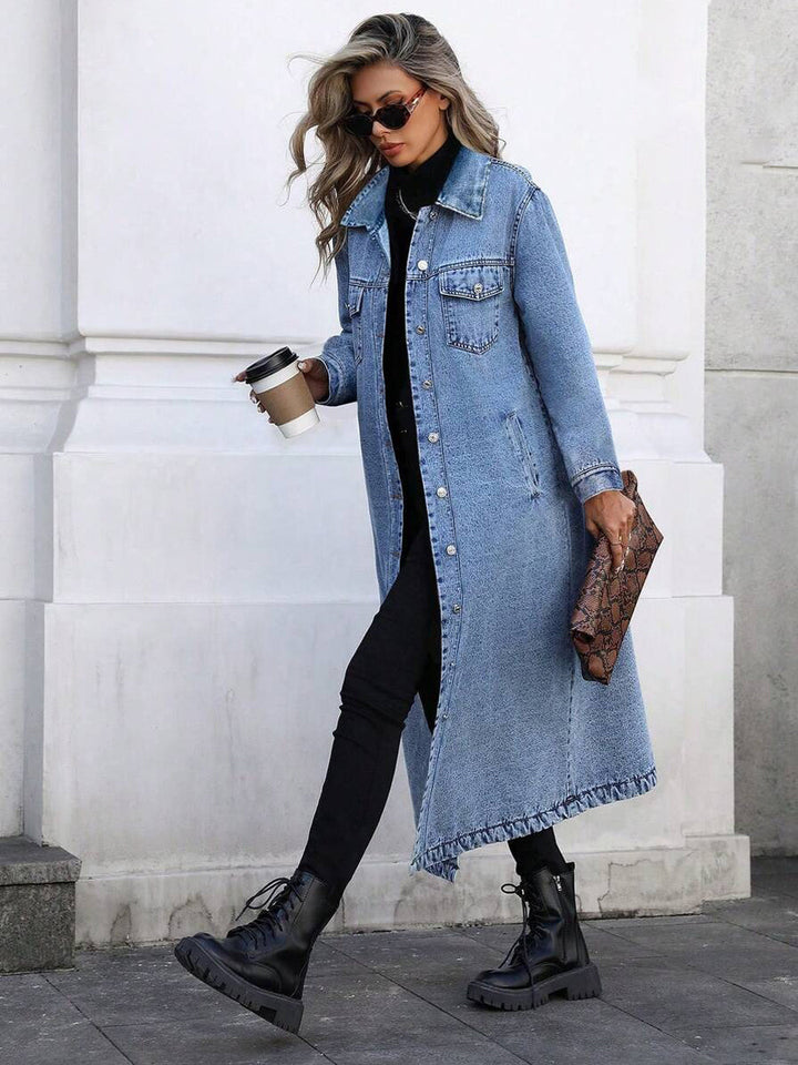Maya | Long Stylish Denim Jacket