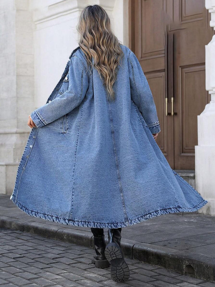 Maya | Long Stylish Denim Jacket
