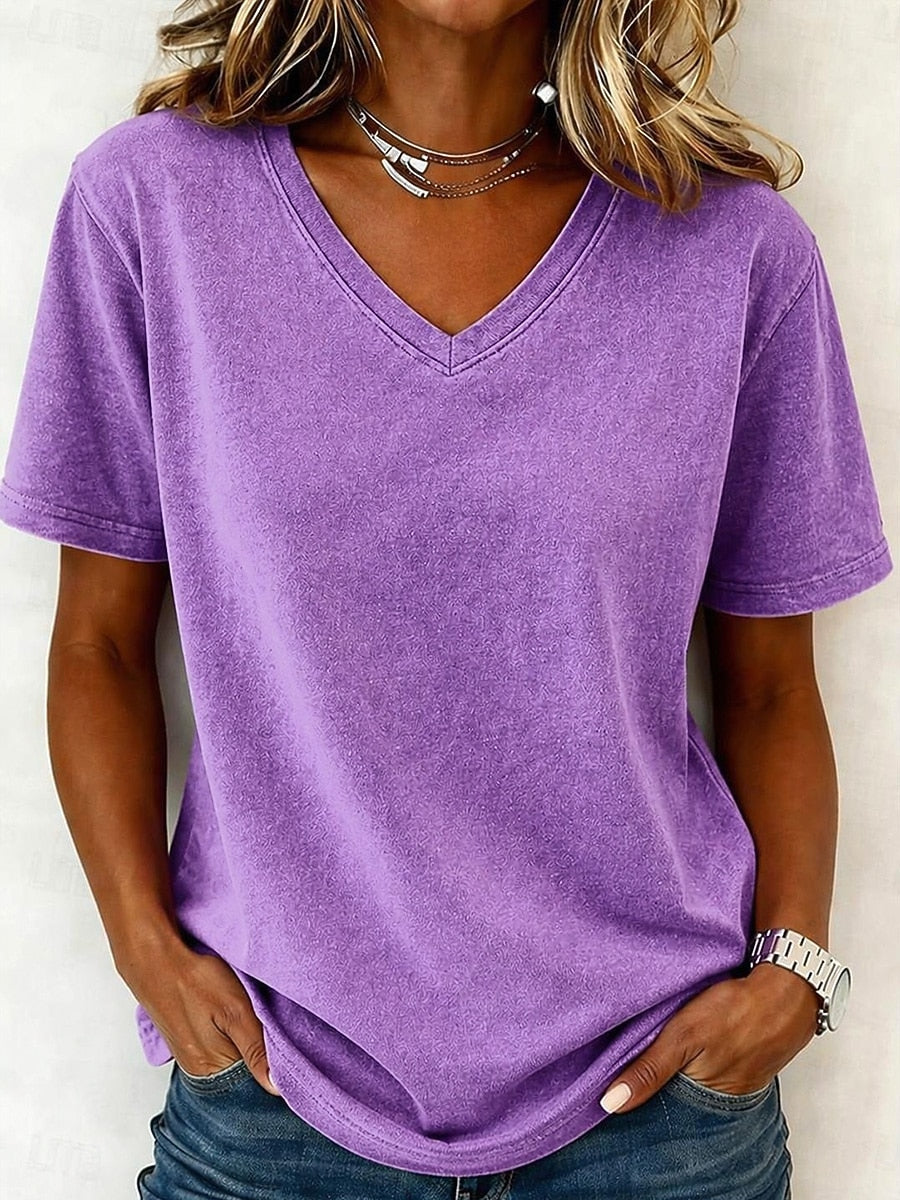 Zoe | V Neck Tee